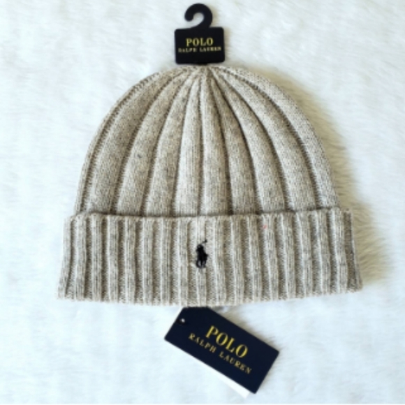 NWT Men's Ralph Lauren Polo Wide Rib Cuffed Beanie - Picture 5 of 9